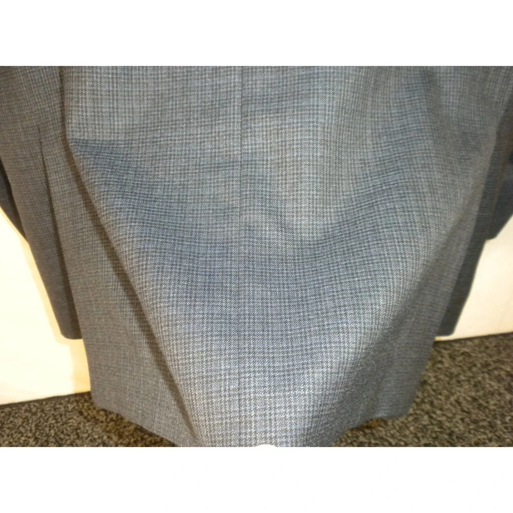 Peter Millar Sport Coat Mens 46R Navy Blue Plaid Flynn Wool Classic Fit Lined‎
